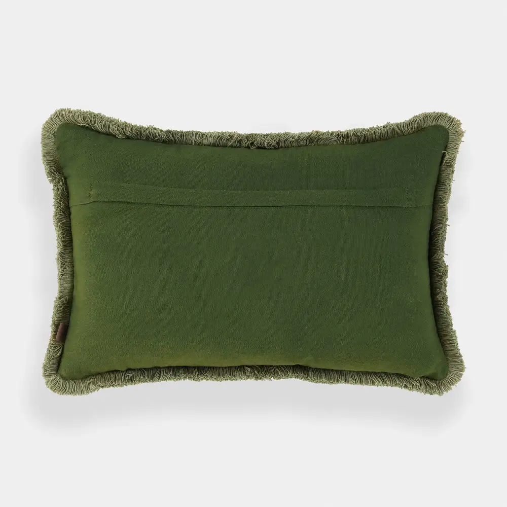 Green Palm Velvet Cushion Cover