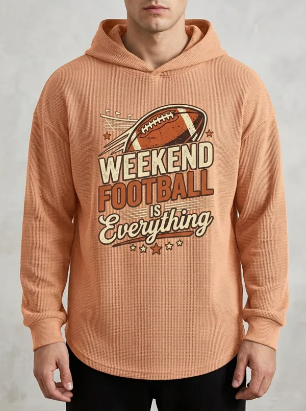 Football Graphic Casual Hoodie