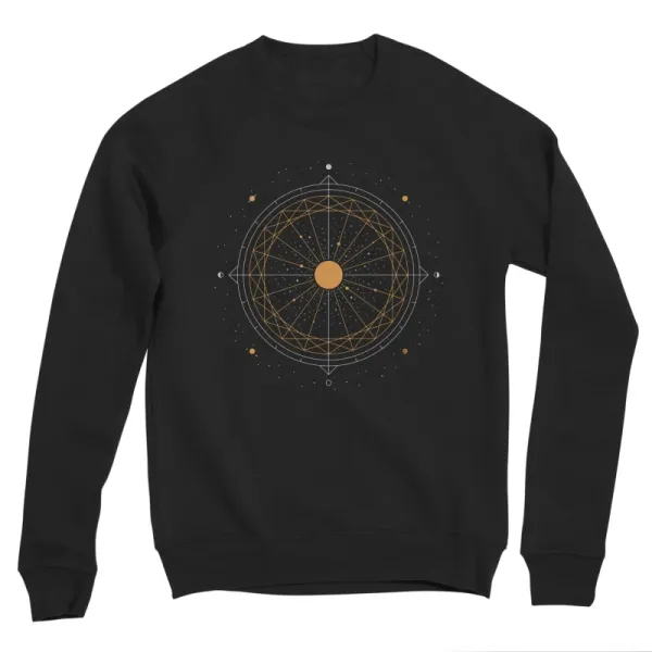 Geometric Celestial Compass Sweatshirt