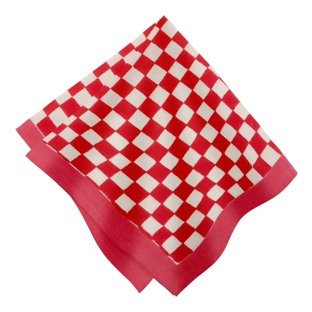 Inviting Gingham Check Napkin Set