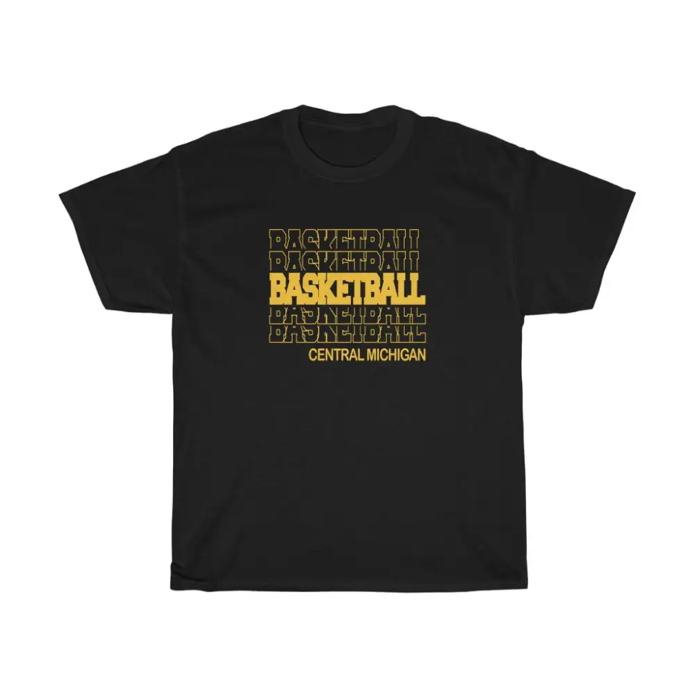 Basketball Central Michigan in Modern Stacked Lettering