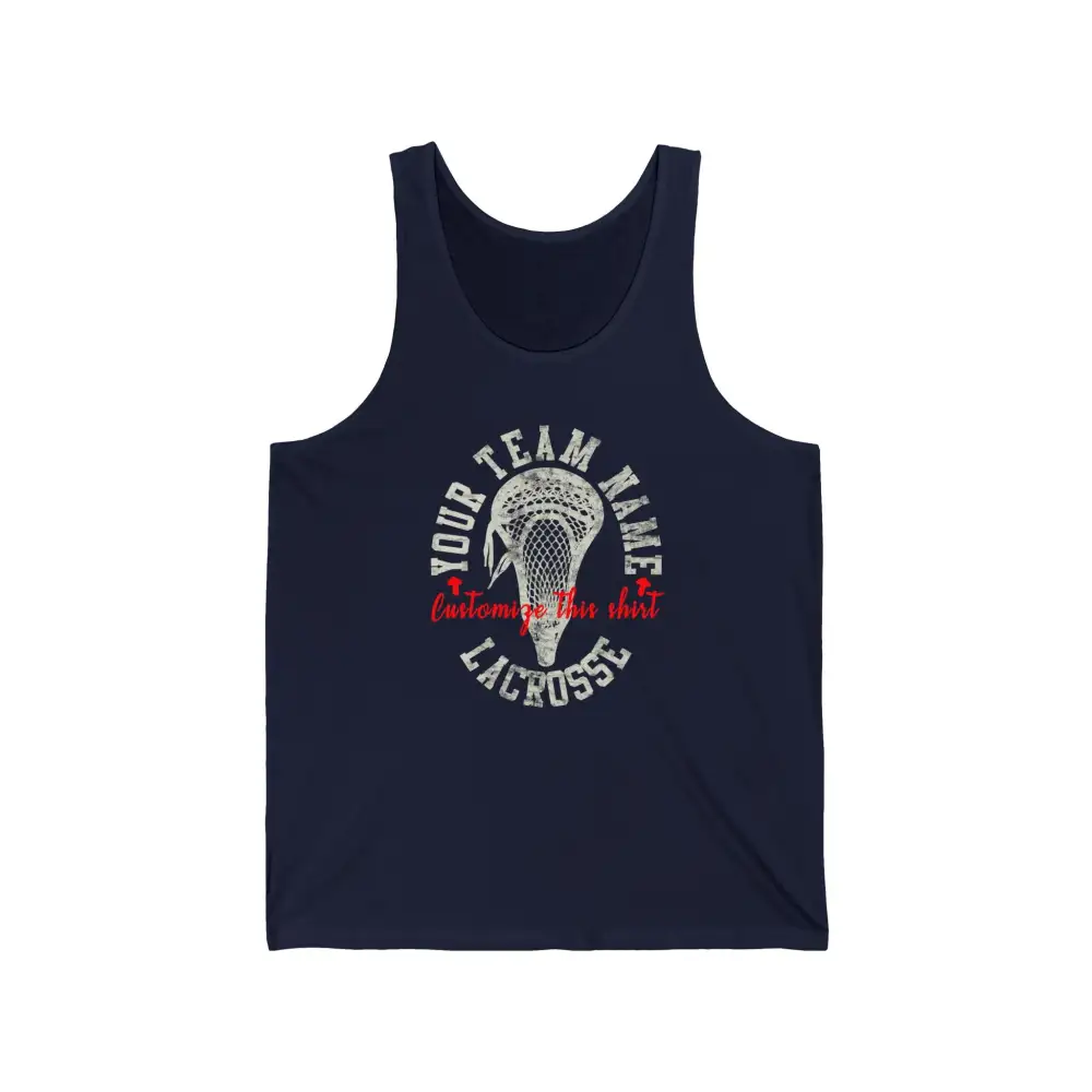 Retro Lacrosse Stick Graphic Tank Top
