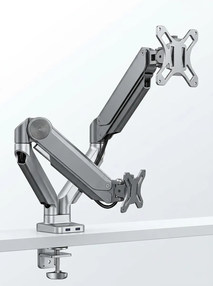 Dual Monitor Adjustable Aluminum Monitor Arm