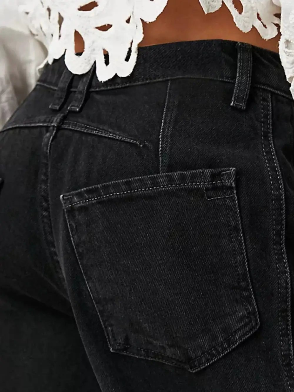 Clean Simple Trim Denim Jeans