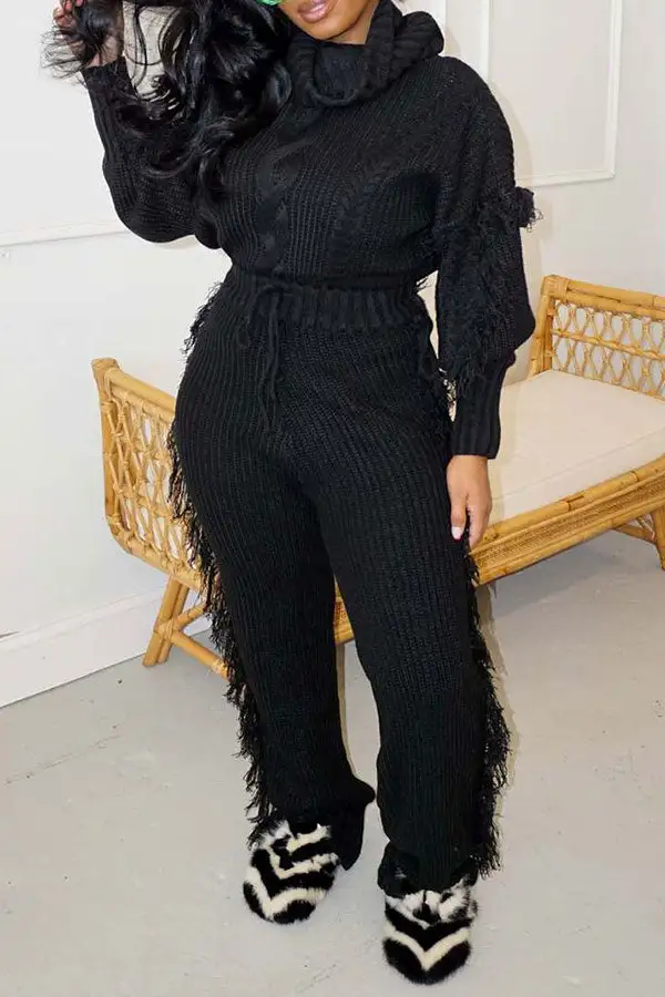 Smart Tassel Pant Suit