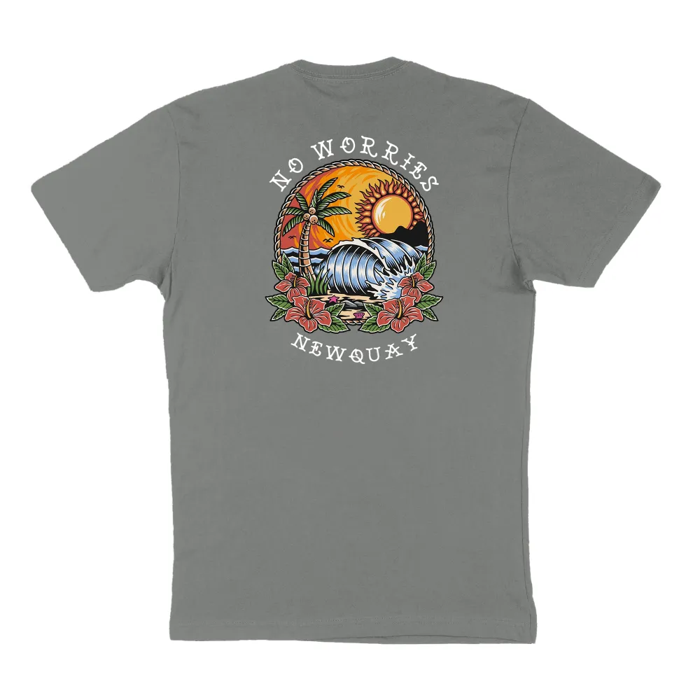 Relaxed Beach Scene Graphic T-Shirt