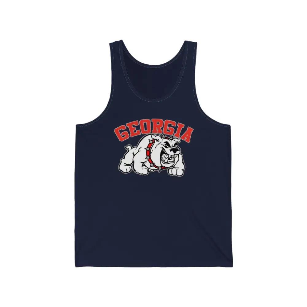 Bulldog Mascot Graphic Sleeveless Tank Top