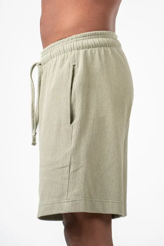 Mint Green Everyday Textured Pull On Shorts