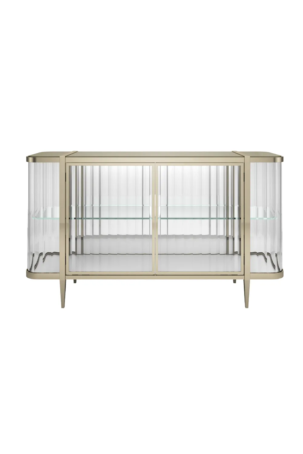 Wavy Mirror Two-Door Sideboard