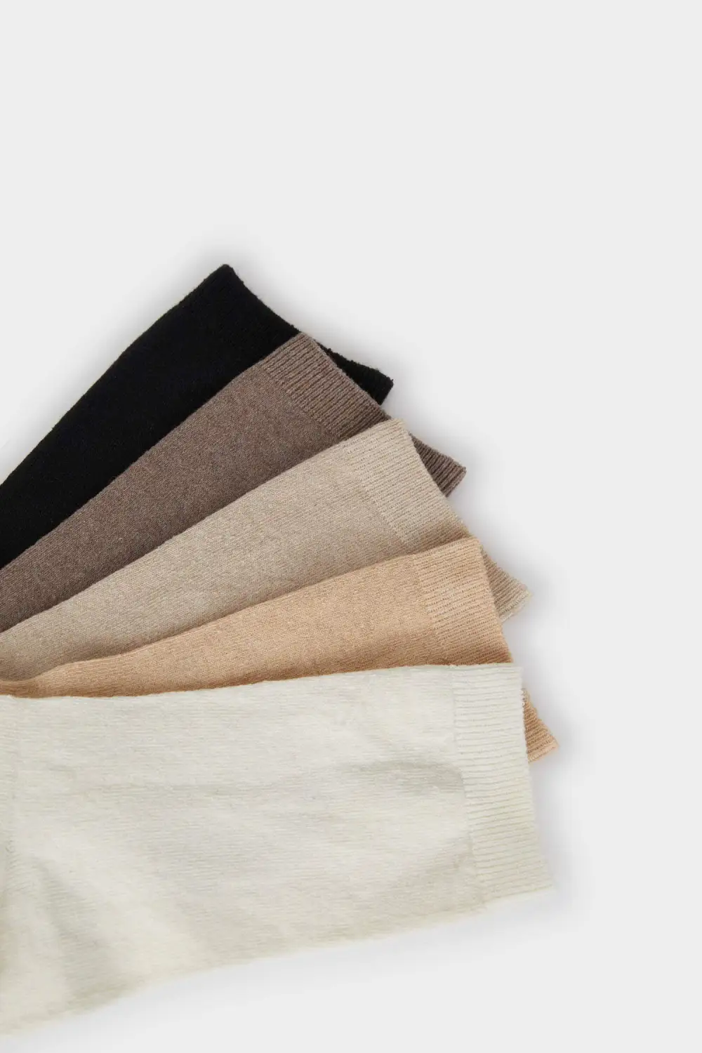 Five Pairs Of Pure Cotton Knee-High Socks