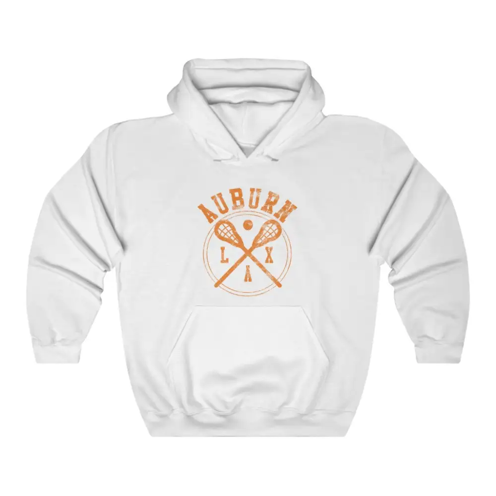 Relaxed Vintage Badge Lacrosse Graphic Pullover Hoodie