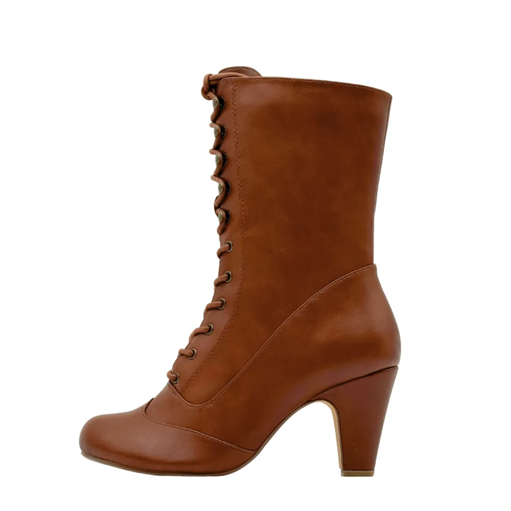 Lace Up Combat Victorian Ankle Boots