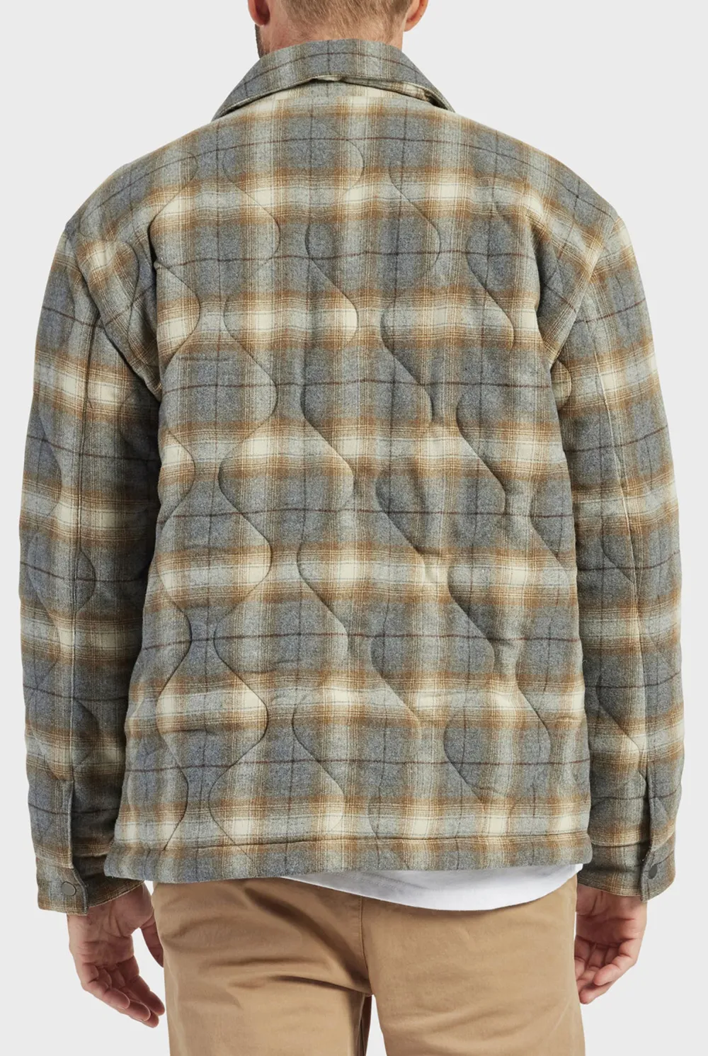 Quilted Plaid Flannel Overshirt Jacket
