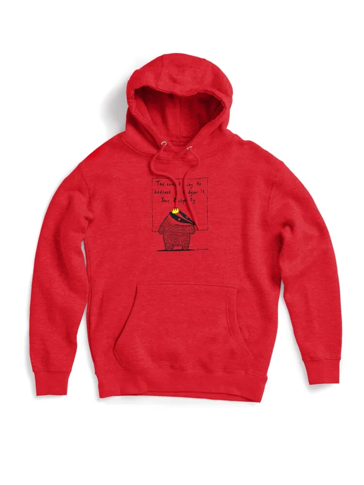 Retro Badger Illustration Hoodie