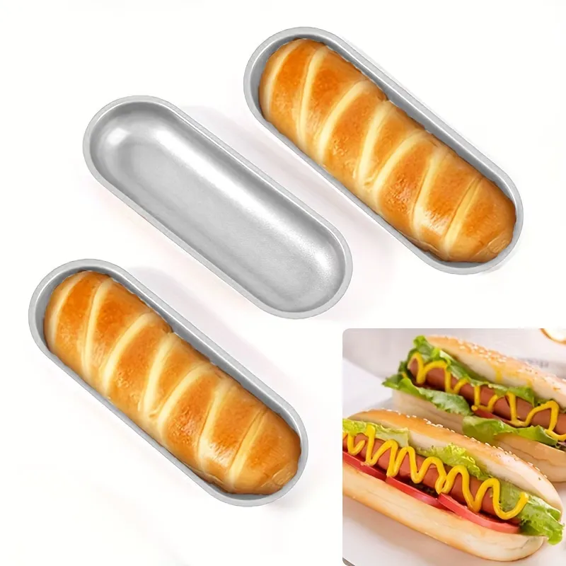 3 Pcs Hot Dog Bun Mold