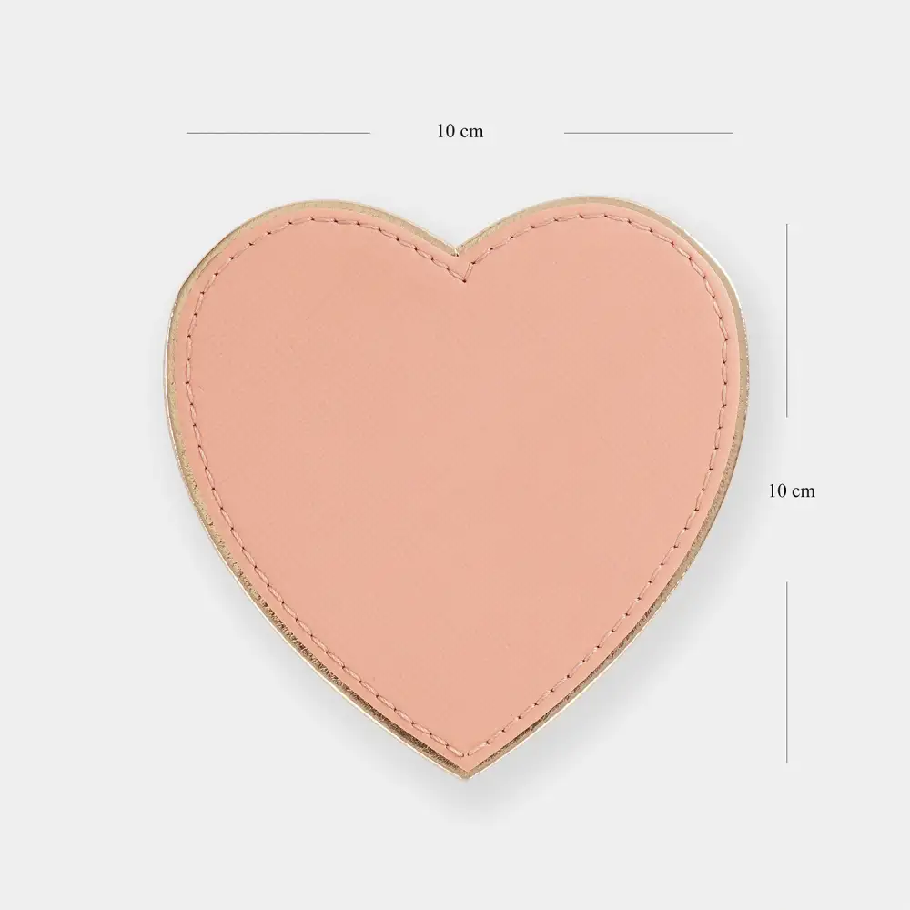 Pink Shaped Leather Coaster Set
