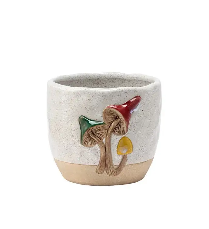Speckled Mushroom Accent Planter