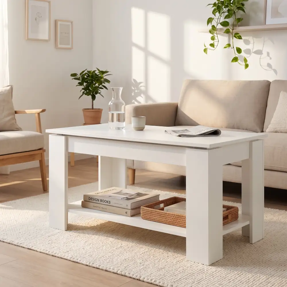 Lift Top Hidden Compartment Coffee Table