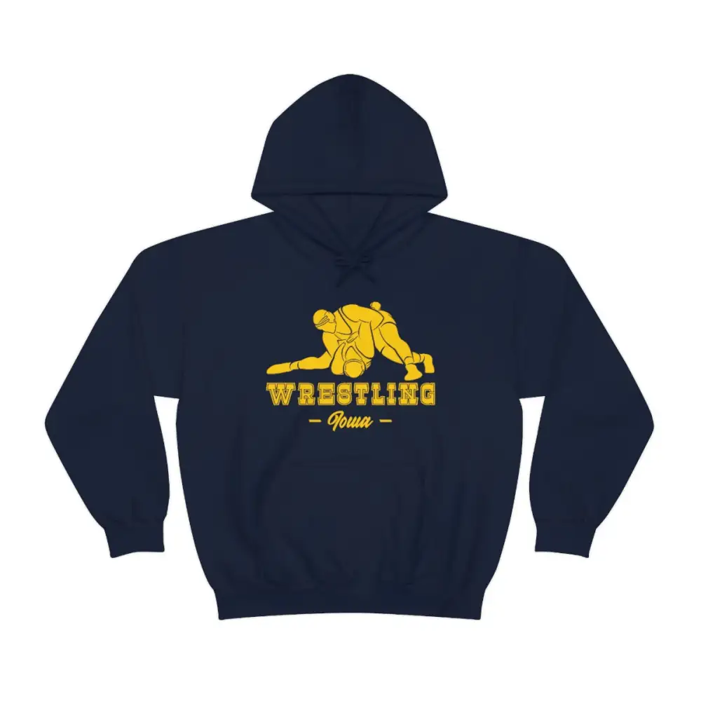 Casual Classic Print Wrestling Graphic Pullover Hoodie