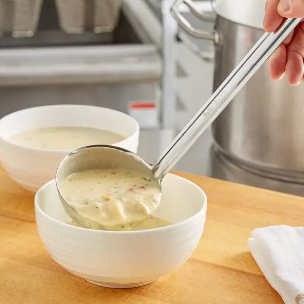Low-Profile Single Piece Stainless Steel Ladle