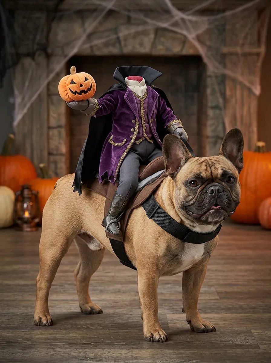 Pumpkin Headless Horseman Halloween Pet Costume