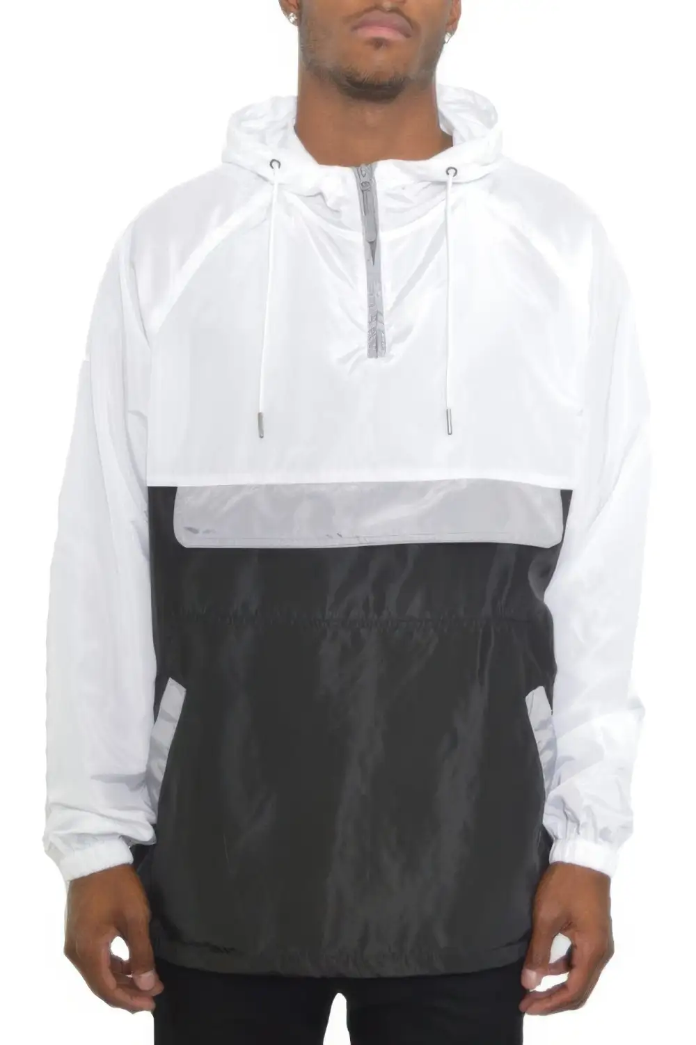 Color Block Pullover Anorak Jacket