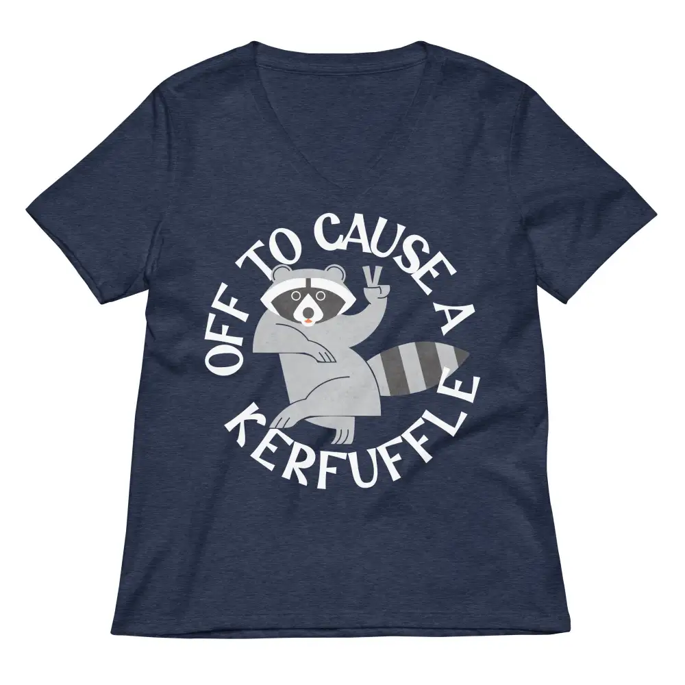 Kerfuffle Print V Neck Tee