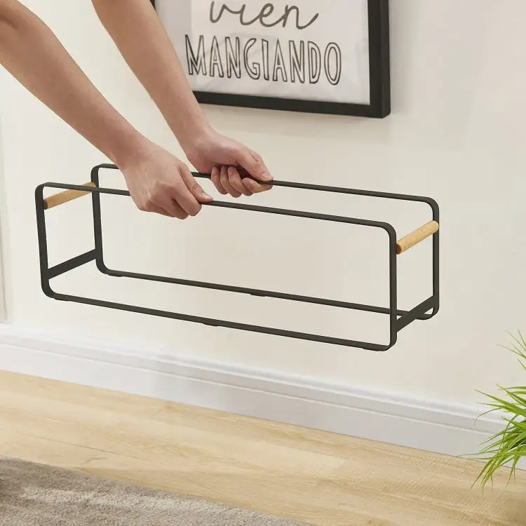 Black Stackable Shoe Rack