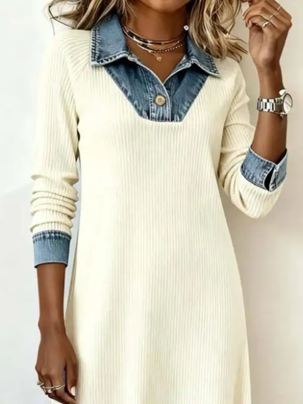 Full Size Trim Ribbed Knit Midi Dress Plus Size