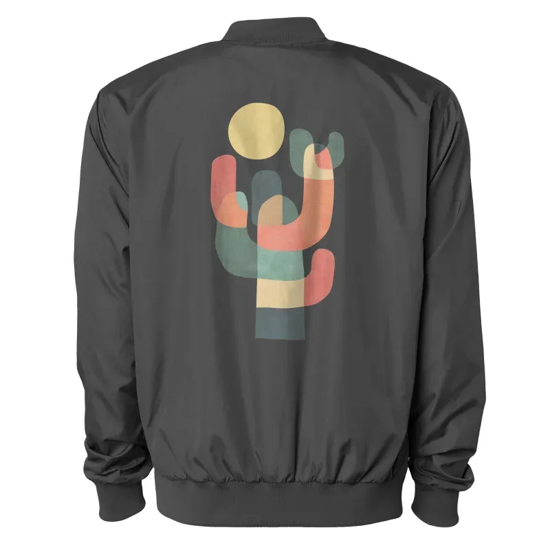 Abstract Geometric Cactus Sunset Jacket