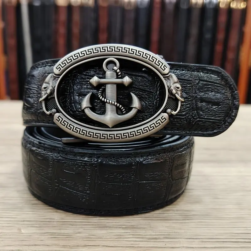 Automatic Buckle Leather Casual Men's Belt