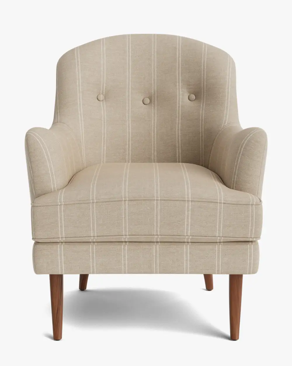 Tufted Wood Lounge Chair