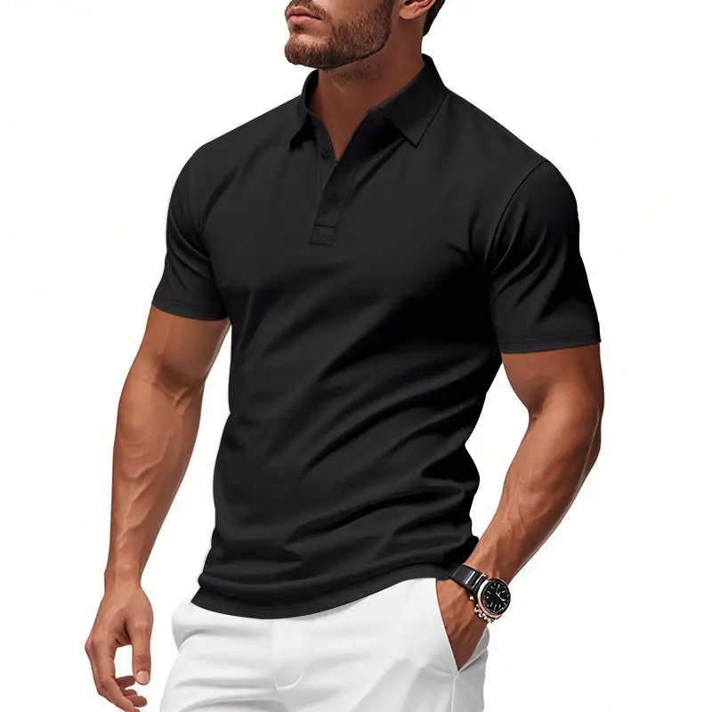 Structured Pique Short Sleeve Cotton Polo Shirt