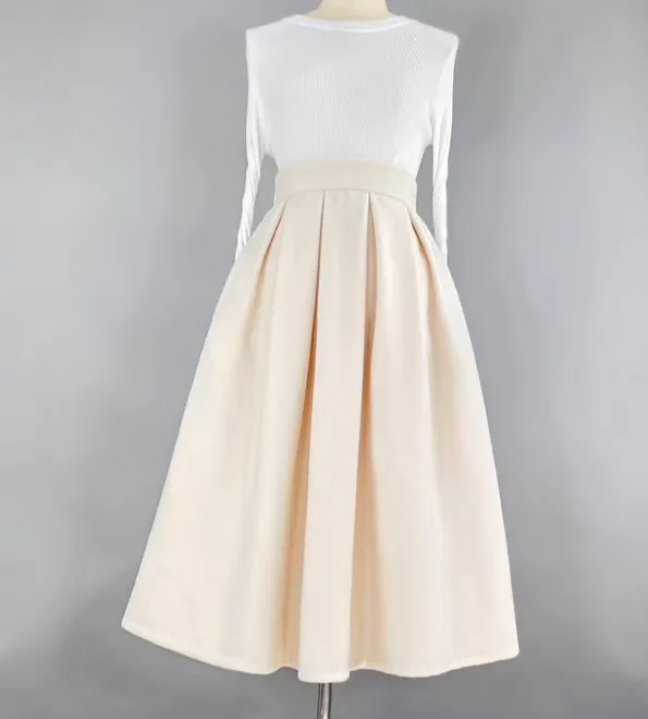 Artful Clean Everyday Casual Wool Skirt