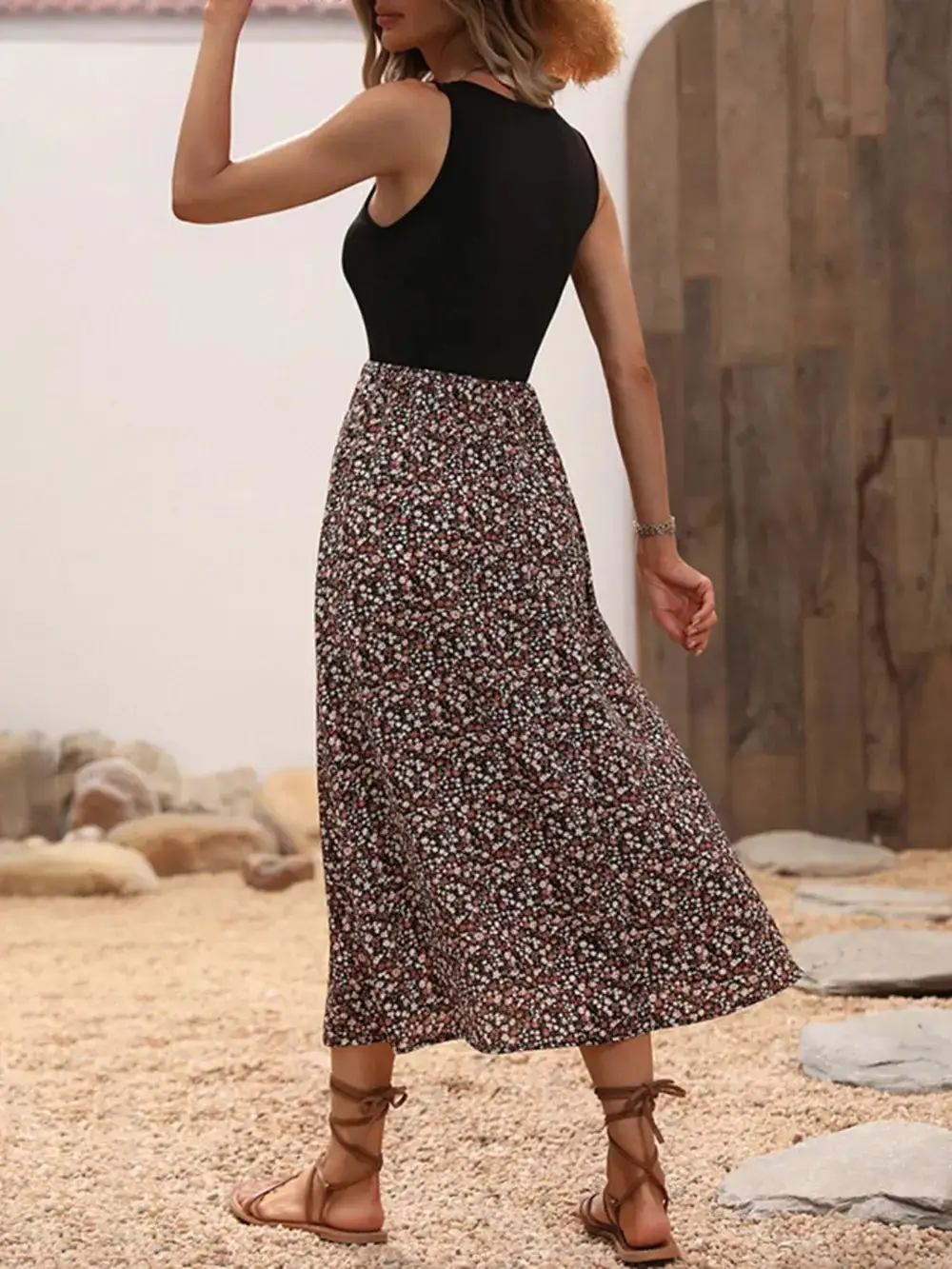Wide Leg Scoop Neck Dress