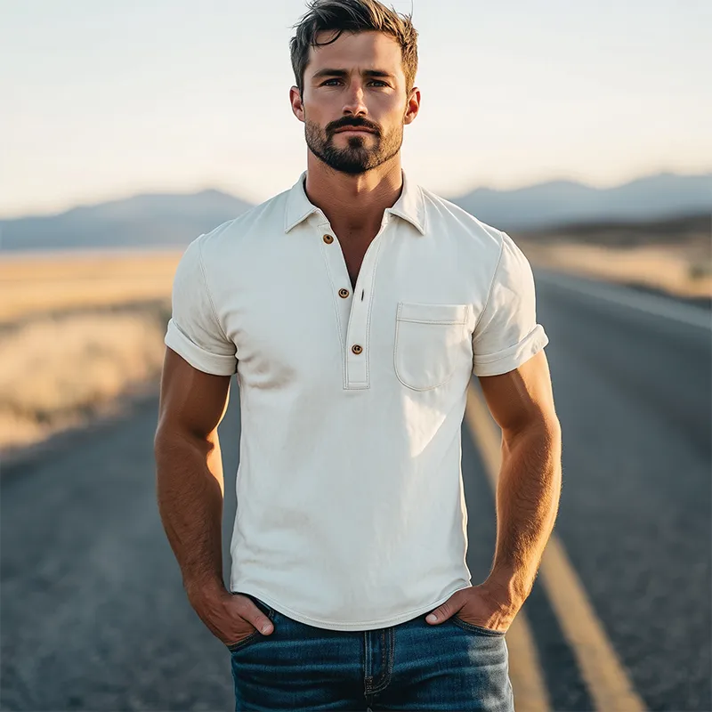 Textured Knit Polo