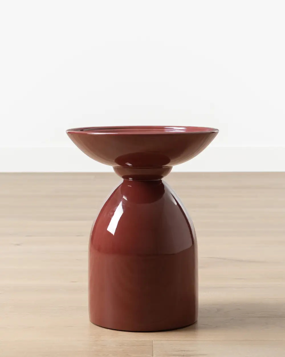 Sculptural Mahogany Side Table