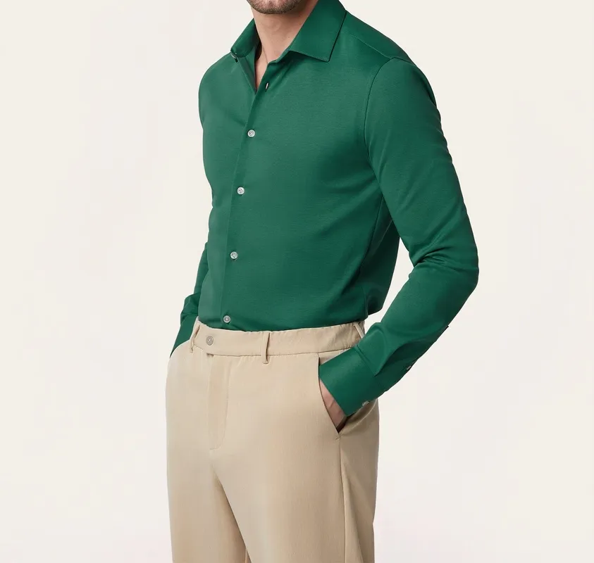 Knit Non-Iron Shirt North Sea Green
