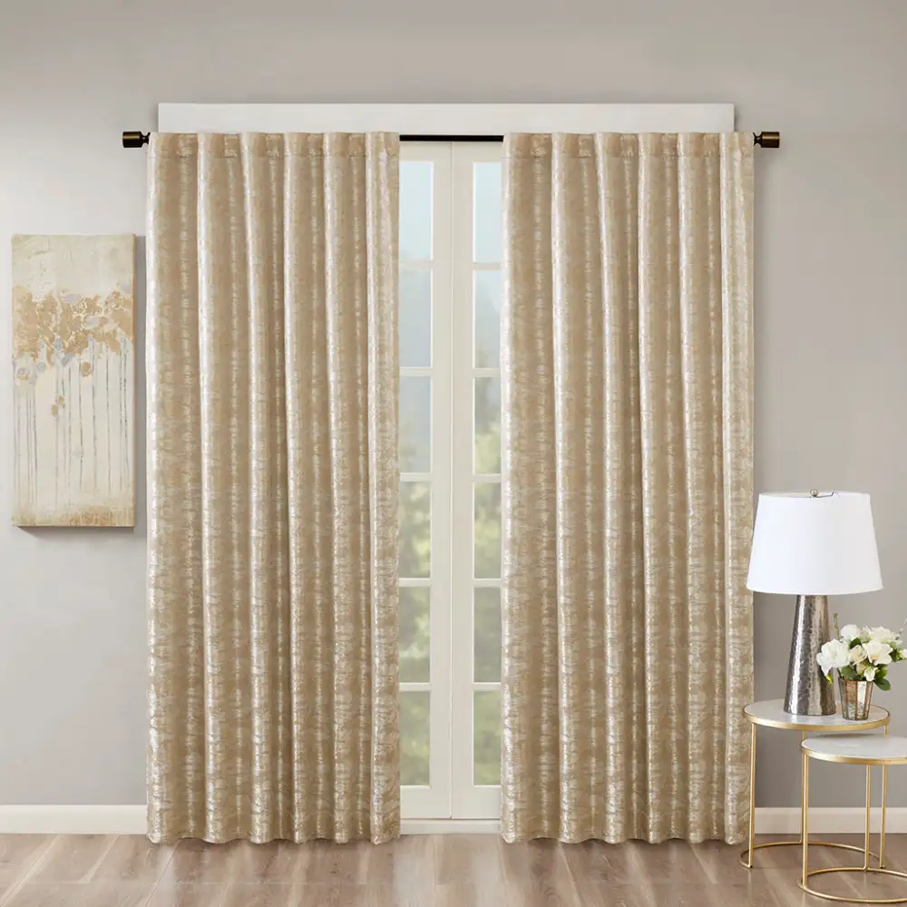 Total Blackout Polyester Back-Tab Curtain Panel