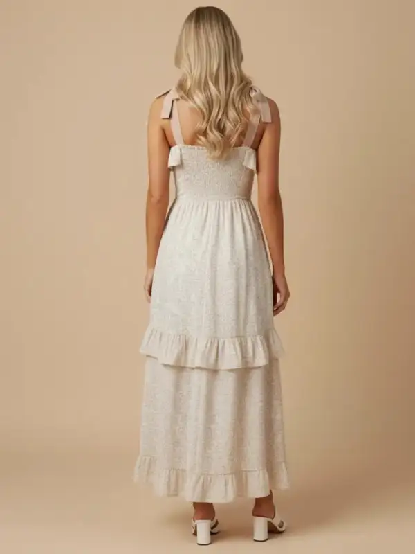 Classic Floral Tiered Ruffle Detail Dress