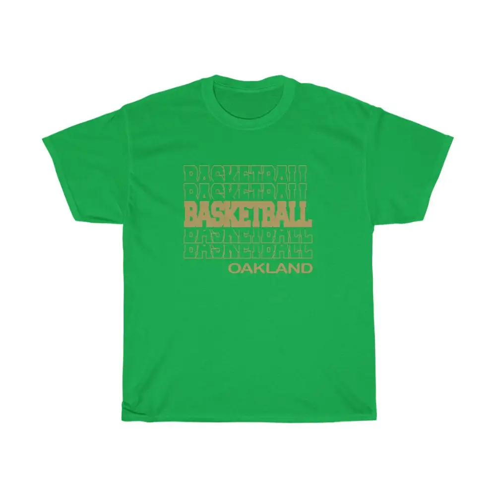 Basketball Oakland in Modern Stacked Lettering