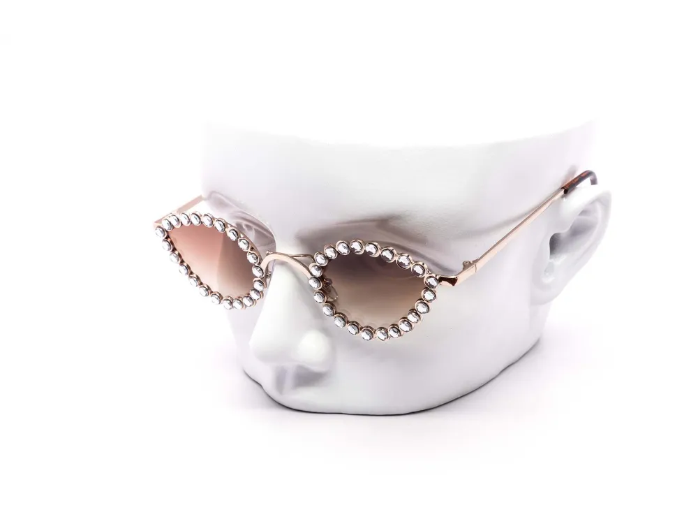 Twelve-Piece Mini Teardrop Gradient Sunglasses