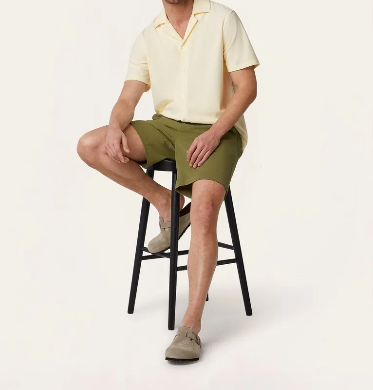Short Sleeve Terry Shirt Off White
