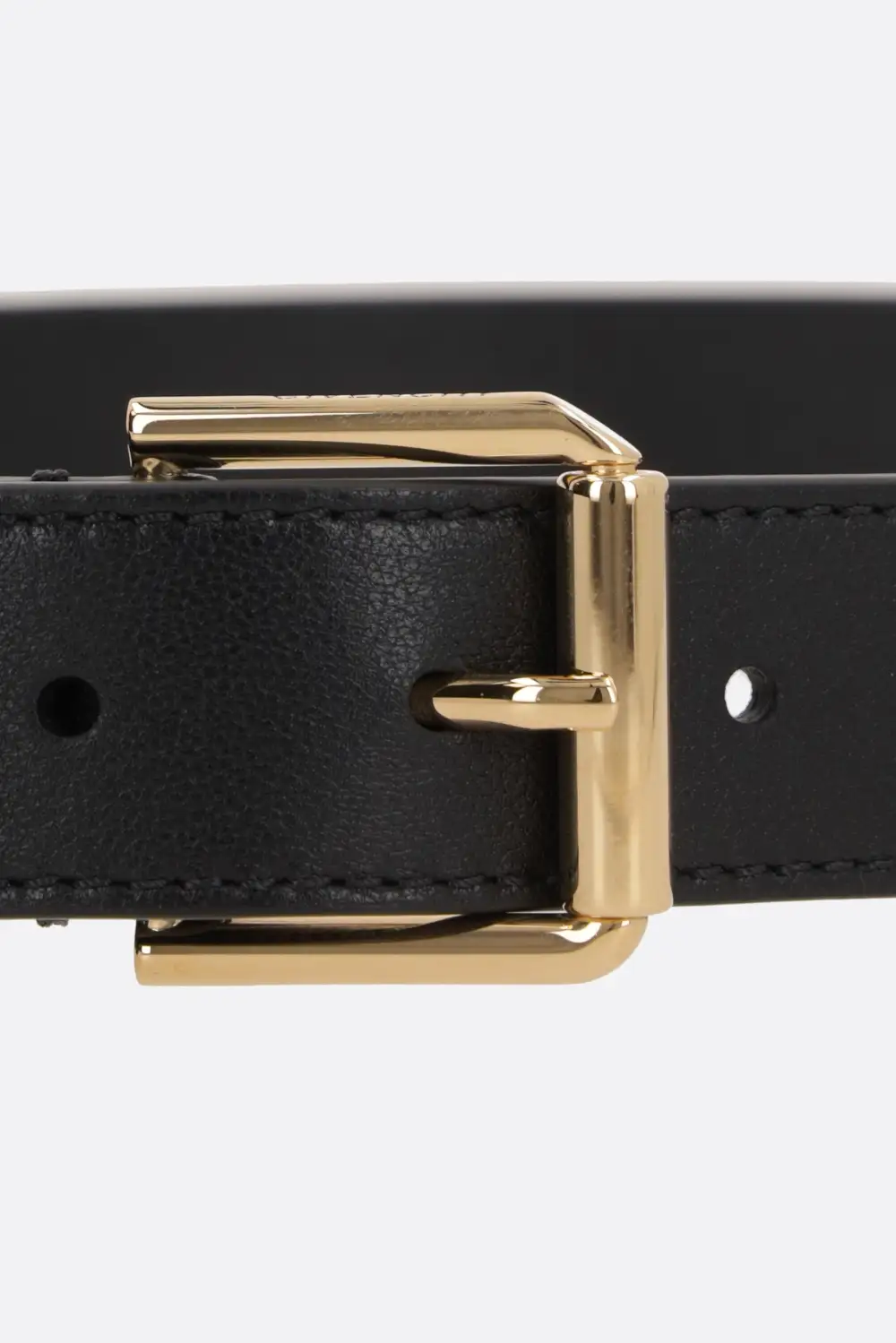 Gold Tone Leather Waist Belt