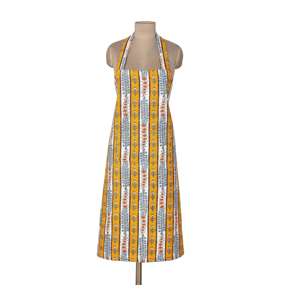 Patterned Botanical Apron