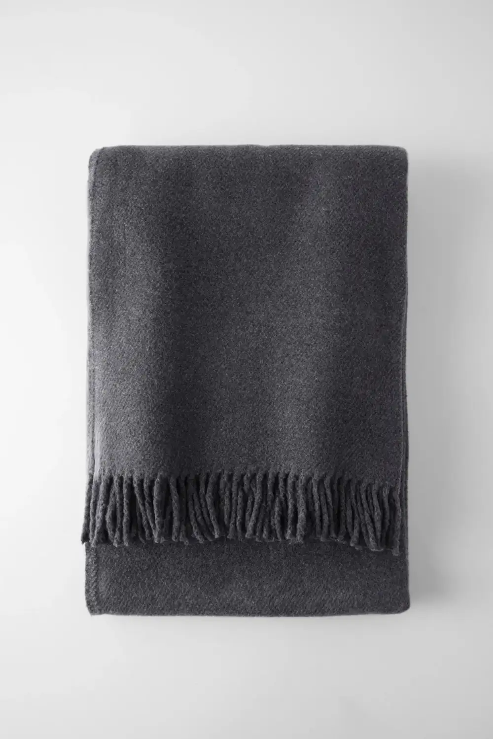Solid Cotton Blend Throw