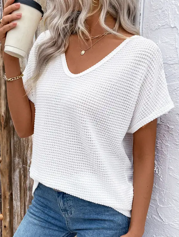 Lace Patchwork Textured Tee