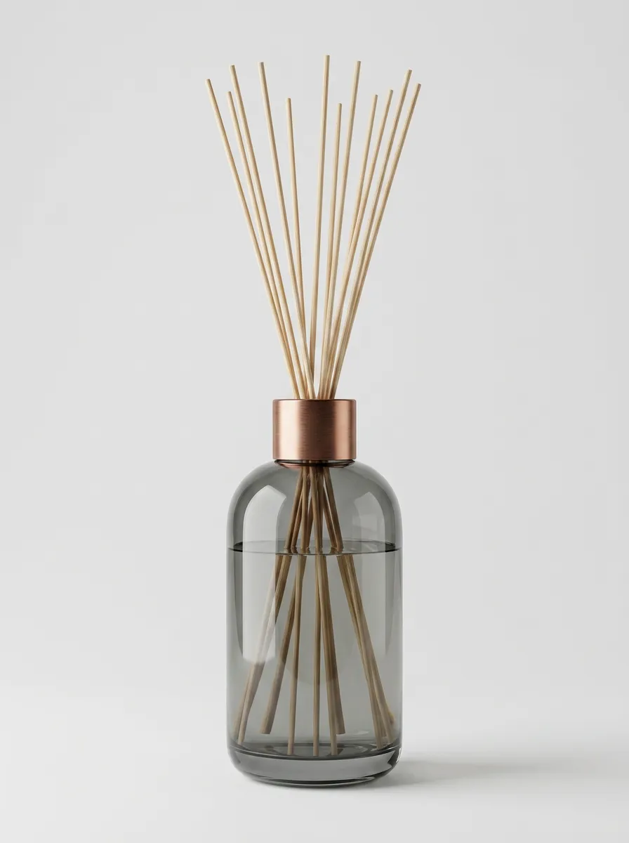 Home Fragrance Reed Diffuser Set Copper Tone Cap Design