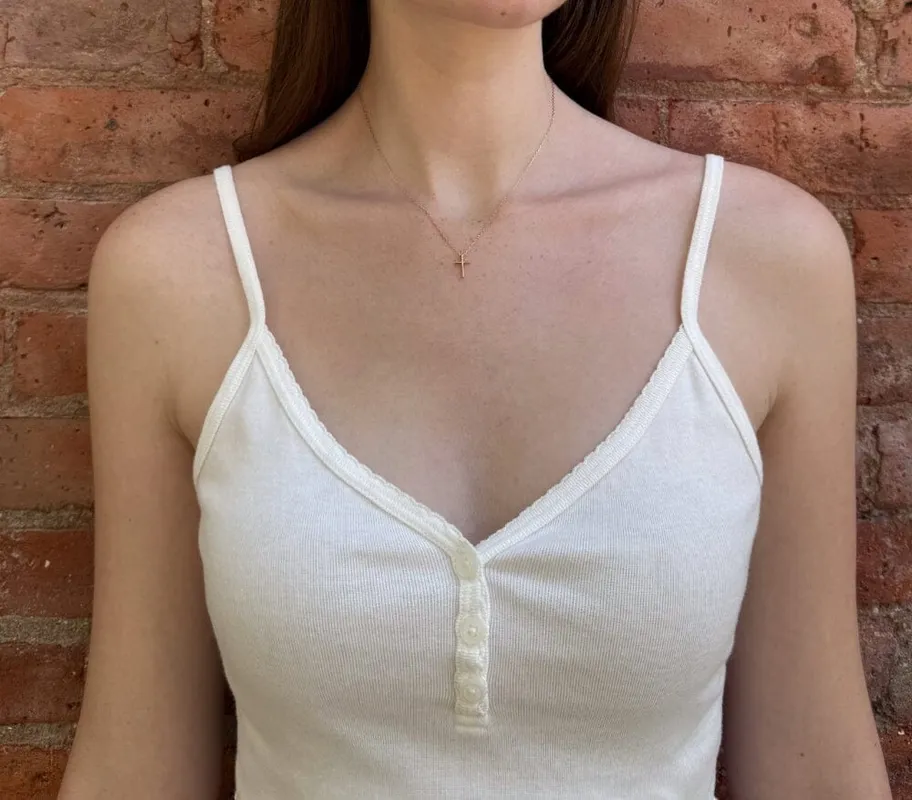 Gold Mini Cross Necklace