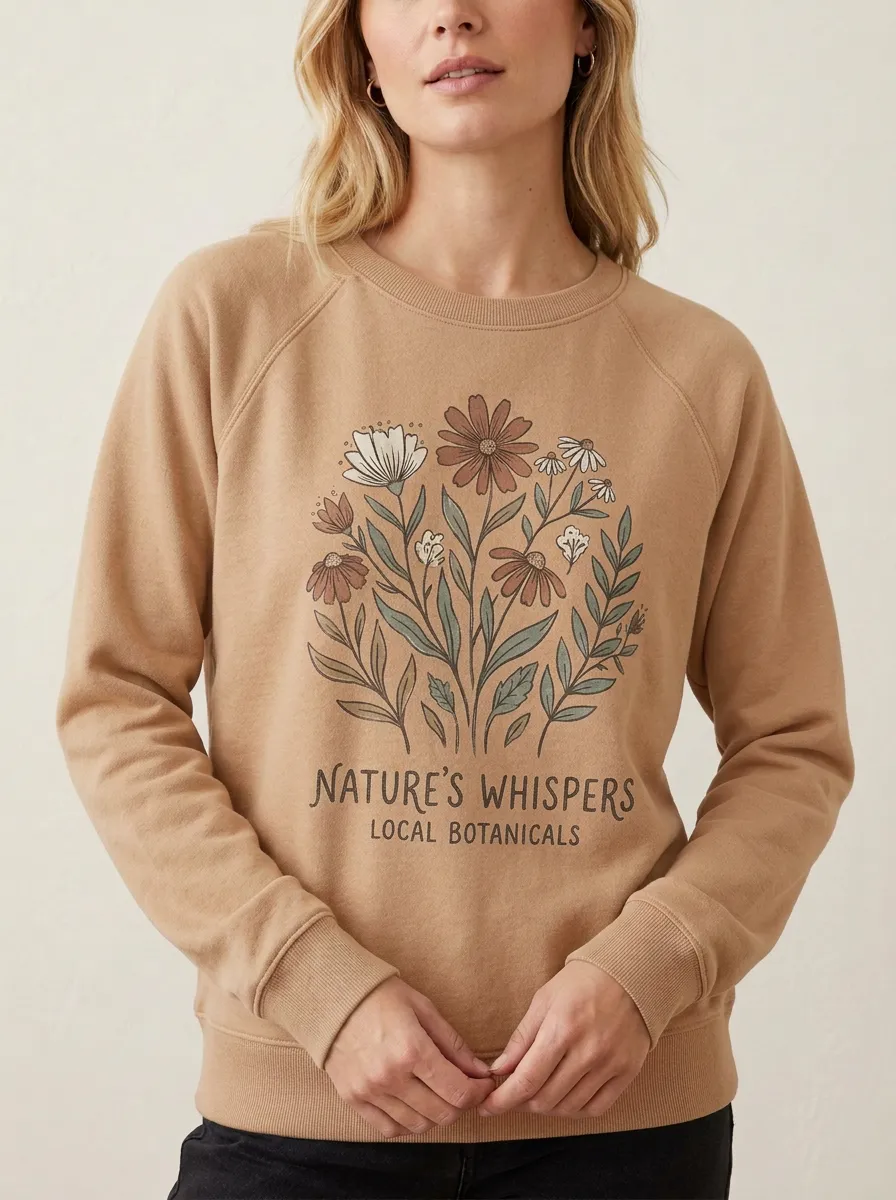 Nature Botanical Flower Sweatshirt
